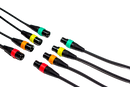 Câbles de microphone Zoom XLR-4C/CP XLR avec anneaux d'identification couleur