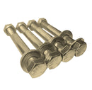 ProX XT-BTLBX4-G8 Set of (4) 5" Length Hex Long Truss Bolts Nuts and Washers – Grade 8 (5/8"-11 x 5 NC)