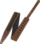 Levy's M317TRI-BRN-GRN Voyager Pro Leather Guitar Strap (Brown/Green)