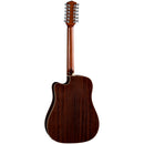 Luna ARTVINTAGE Guitare acoustique/électrique 12 cordes - Brownburst vintage vieilli