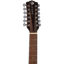 Luna ARTVINTAGE Guitare acoustique/électrique 12 cordes - Brownburst vintage vieilli