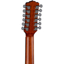 Luna ARTVINTAGE Guitare acoustique/électrique 12 cordes - Brownburst vintage vieilli