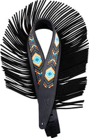 Levy's MG317BOI-BLK Crazy Horse Outlaw Leather Guitar Strap (Black)
