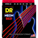 DR Handmade Strings NRB6-30 6 Electric Bass Strings Medium (Neon Red) - 30-125
