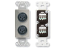 RDL DS-XLR2F Dual XLR 3 Pin Female Jack Wall Plate