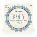 D'Addario EJ60 Nickel 5-String Banjo Light 9-20