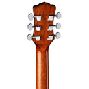 Luna GYPSY EXOTIC Acoustic/Electric Guitar (Black/White Ebony)