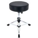K&M 14010 Chrome Double Braced Drum Throne Push-Button Height Adjustment