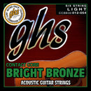 Ghs CCBB30 Contact Core Bright Bronze Acoustic Guitar Strings - Light