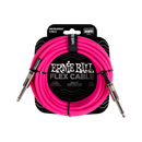 Ernie Ball 6418EB Flex Instrument Cable Straight/Straight (Pink) - 20ft