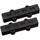 DiMarzio DP123 Bass Model J Pickup Set (Black With Black Poles)