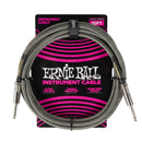 Ernie Ball 6429EB 1/4 to 1/4 Straight Braided Cable (Silver Fox) - 10'