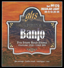 Ghs PF170 Banjo 5 String Stainless Regular Light Loop .009 - .020