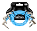 Ernie Ball 6461EB Flex Patch Cable (Blue, Pack of 3) - 12"