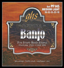 Ghs PF145 Banjo 5 String Stainless Steel String Set - Medium Light