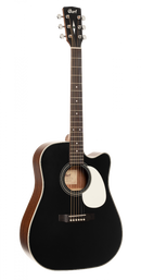 Cort MR500F-CED-BKS Acoustic Electric Guitar (Satin Black)
