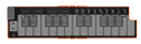 Korg NANOKEYFDLO Foldable Pocket Size MIDI Keyboard (Lava Orange)