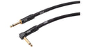On-Stage OSPRO-ICR-10 Braided Straight 1/4" Male to Right-Angle 1/4" Male Instrument Cable (10')