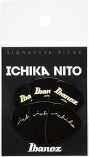 Ibanez P1000ICHI-BK Ichika Nito Signature Pick, forme de larme, moyen (0,8 mm) (noir x 6 pièces)
