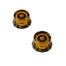 PRS PRS Lampshade SAE Shaft Knobs (Amber/Black) - 2 Pack