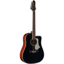 Tagima SWELL EQ Dreadnought Cutaway Acoustic Electric Guitar (Black)