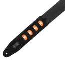 Levy's MC2PH-BLK Sangle de guitare en coton noir avec support pour médiators
