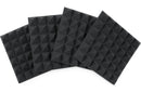 Gator Frameworks GFW-ACPNL1212PCHA-4PK Panneau pyramidal acoustique 12 x 12 po - Charbon, paquet de 4