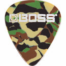 Boss BPK-12-CH Celluloid Guitar Picks Camo Heavy 12 pcs - Red One Music