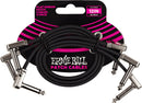 Ernie Ball 6222EB Lot de 3 câbles de raccordement à ruban plat 30,5 cm