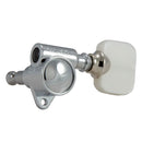 Grover GR103C Rotomatics original de style « bouteille de lait » avec bouton perloïde - 3+3 chromé