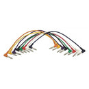 On-Stage PC18-17TRS-R TRS to TRS Right-Angle Patch Cables 8-Pack