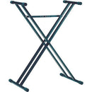 K&M 18963 Double-Brace X-Style Keyboard Stand Black - Red One Music