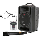Galaxy Audio Traveler 10" 150W Peak PA System with Dual-Wireless Receiver/Bodypack/Headset Mic/Handheld Microphone