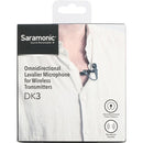 Saramonic DK3C Premium Omnidirectional Lavalier Microphone for Audio-Technica ATW Transmitters (Locking 4-Pin Hirose Connector)