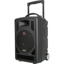 Galaxy Audio Any Spot Traveler TV8 Système PA portable 120W 120W avec émetteur de liaison audio RM-CD CD / MP3 / AS-TV8TX Transmetteur / TV5-REC récepteur UHF / TVMBP BodyPack Transmetteur et HS-U3BK Microphone - 8 "