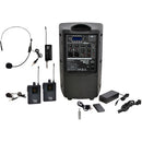 Galaxy Audio Traveler Quest TQ8X PA avec système de micro sans fil GTU-SVP5AB (A et B : 524,5 à 594,5 MHz)