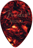 Fender Médiator de guitare forme 358 classique en celluloïd 1/2 brut – Écaille de tortue – Moyen, 72 pièces
