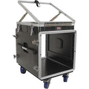 Gator GRC-12X10-PU Pop-Up Console Rack Case - 12U Pop Up, 10U Front