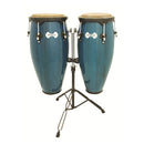 Toca 2300BB Synergy Series Ensemble de congas en bois avec support – Bleu Bahama