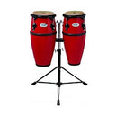 Toca 2300FRD Synergy Series Ensemble de congas en fibre de verre avec support - Rouge