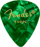 Fender Médiator de guitare 351 Shape Classic Celluloid 1 Gross – Vert Moto – Fin, 144 unités