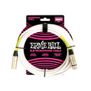 Ernie Ball 6389EB Câble de microphone XLR mâle-femelle en PVC (blanc) - 20'