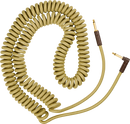 Fender DELUXE Series Coiled Instrument Cable (Tweed) - 30'