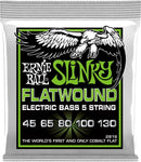 Ernie Ball 2816EB Cordes de basse 5 cordes Slinky Flatwound 45-130