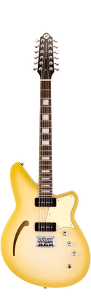 Reverend AIRWAVE Guitare électrique semi-creuse 12 cordes avec micros personnalisés (Venetian Pearl)