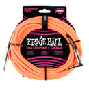 Ernie Ball 6079EB Straight/Angle Braided Cable (Neon Orange) - 10'
