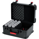 Gator GTSA-MIC15 Boîtier en polyéthylène moulé ATA avec gouttes de mousse pour jusqu'à 15 microphones filaires