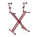 Gator Frameworks Gfw-Key-5100Xred  Deluxe Two Tier X Style Keyboard Stand Nord Red - Red One Music