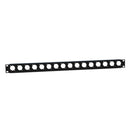 Adam Hall 19" U-Shaped Rack Panel 16 Sockets 1U with Tie Bar