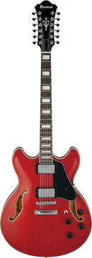 Ibanez AS7312TCD AS Artcore Series 12 String Semi Hollow-Body Electric Guitar (Transparent Cherry Red)